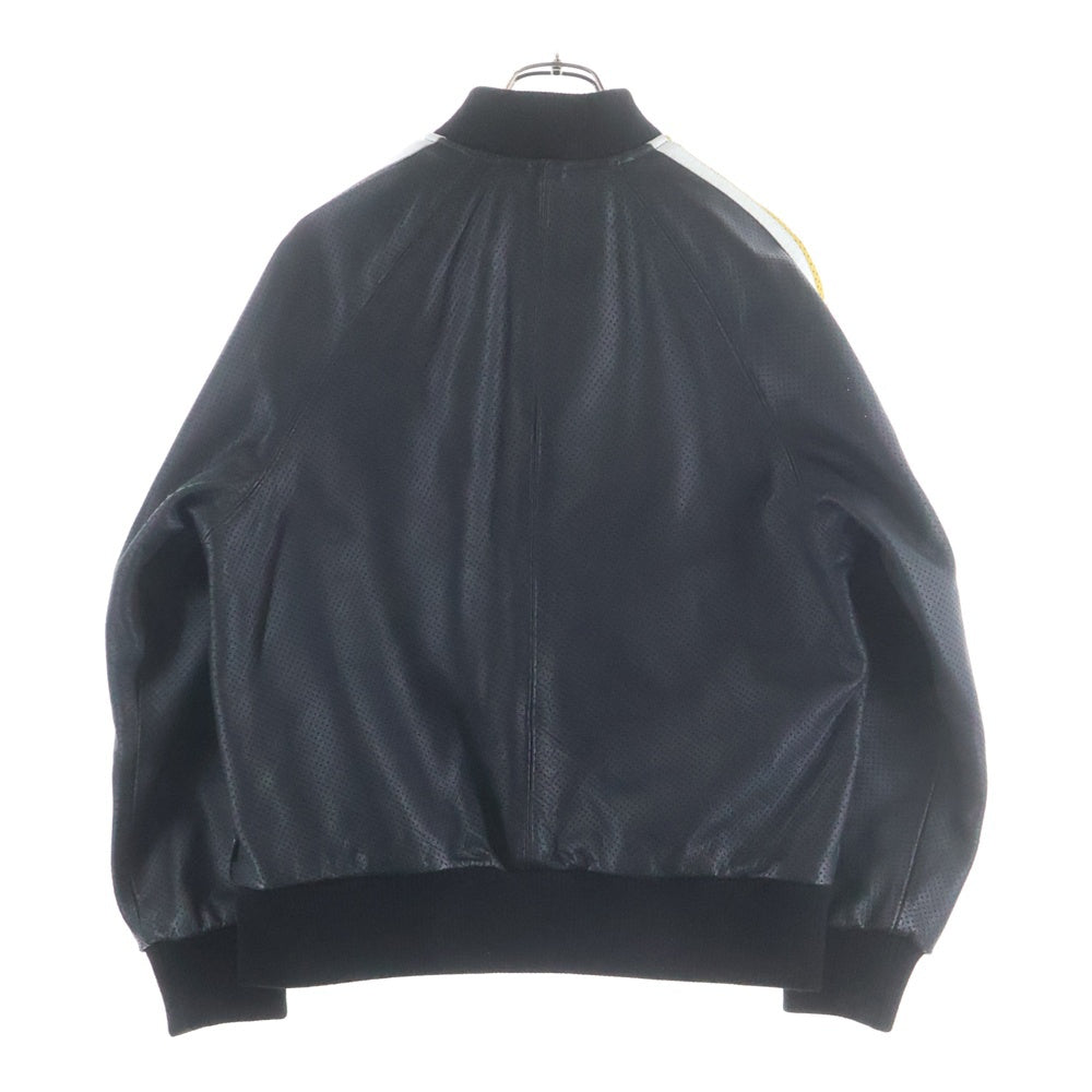 SUPREME(シュプリーム) 20SS ×Vanson Leathers Perforated Bomber Jacket バンソン レザージップアップ ボンバージャケット ブラック