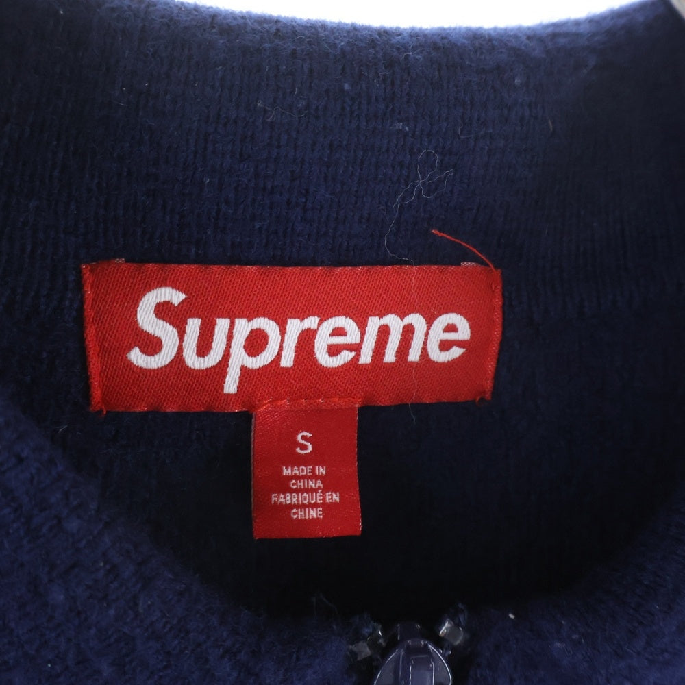 SUPREME(シュプリーム) 24AW Zip Up Polo Sweater ジップアップ ポロ スウェット セーター ネイビー