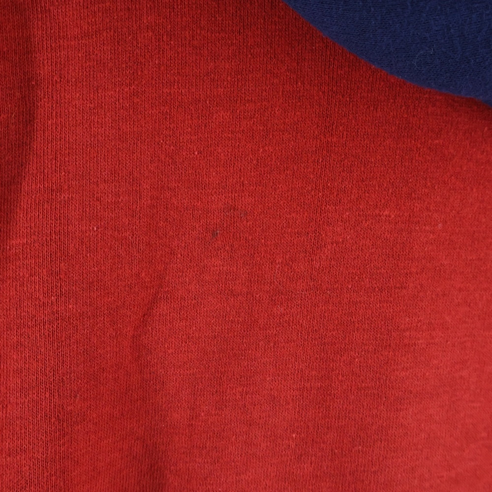 NIKE(ナイキ) 70s 片爪IDEAL USA製 2トーン ジップアップパーカー コットンポリ レッド/ネイビー