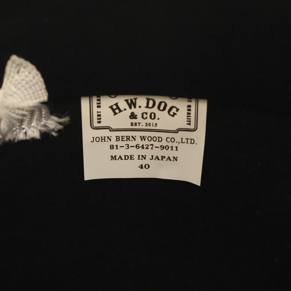 THE H.W.DOG&CO(ドッグアンドコー) FRONT-H ブリムハット ブランドパッチ 中折れハット 40 ブラック