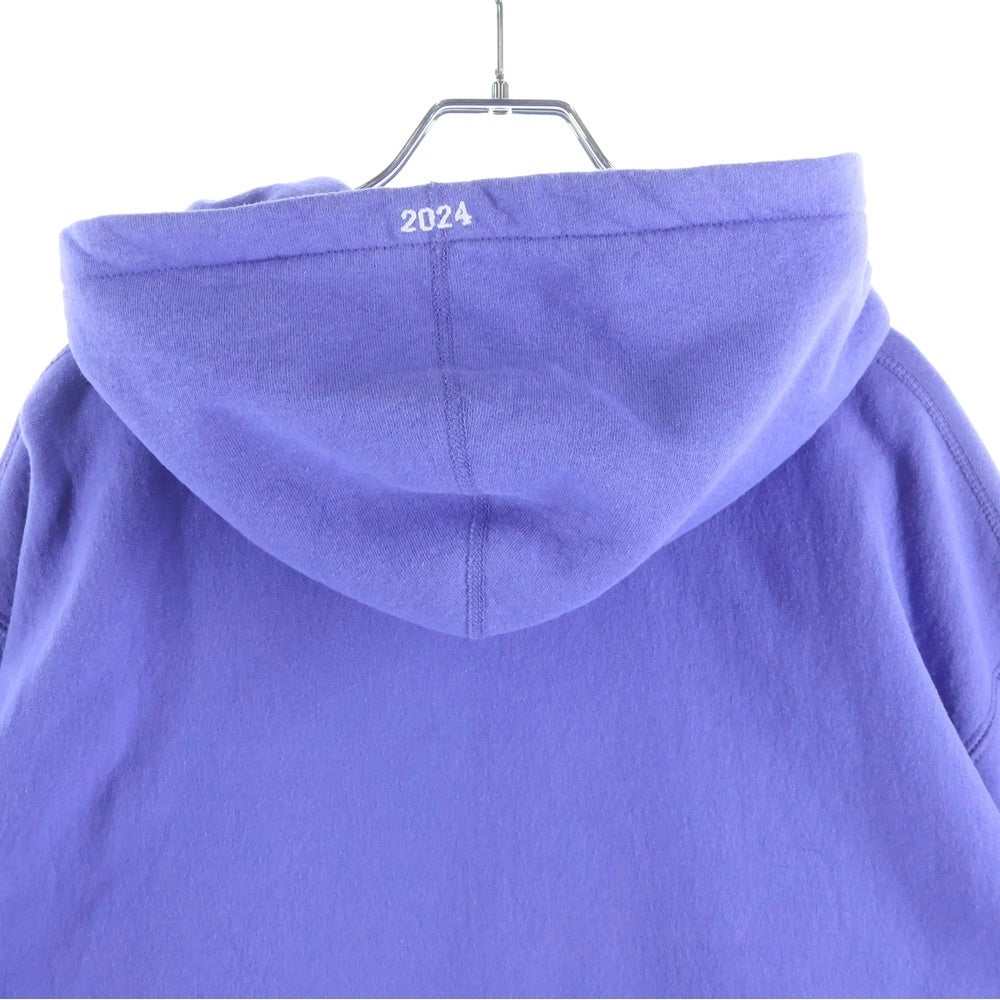 SUPREME(シュプリーム) 24SS Futura Hooded Sweatshirt フューチュラロゴ ロゴ刺繍 プルオーバーパーカー パープル