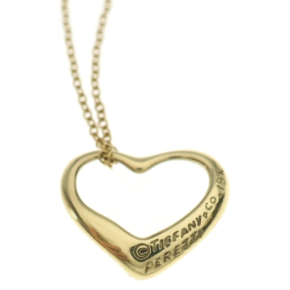TIFFANY & Co.(ティファニー) エルサ ペレッティ オープン ハート ペンダント ネックレス イエロー 18K レディース
