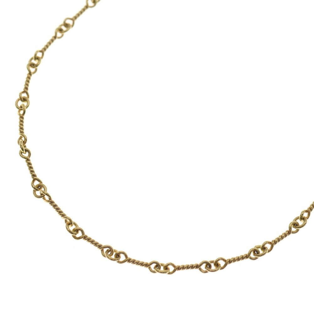 CHROME HEARTS(クロムハーツ) 22K NECKCHAIN T18 ツイストチェーンネックレス 18inch ゴールドBCA014