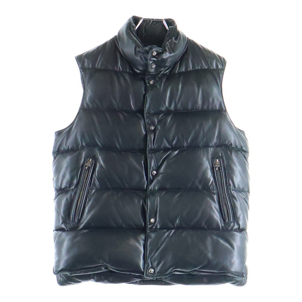 CHROME HEARTS(クロムハーツ) STIFF LTHR VEST クロスボタンレザーダウンベスト