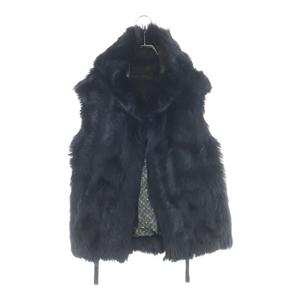 LOUIS VUITTON(ルイヴィトン) ラムスキン ファーベスト ブラック WRLJ03KUE レディース