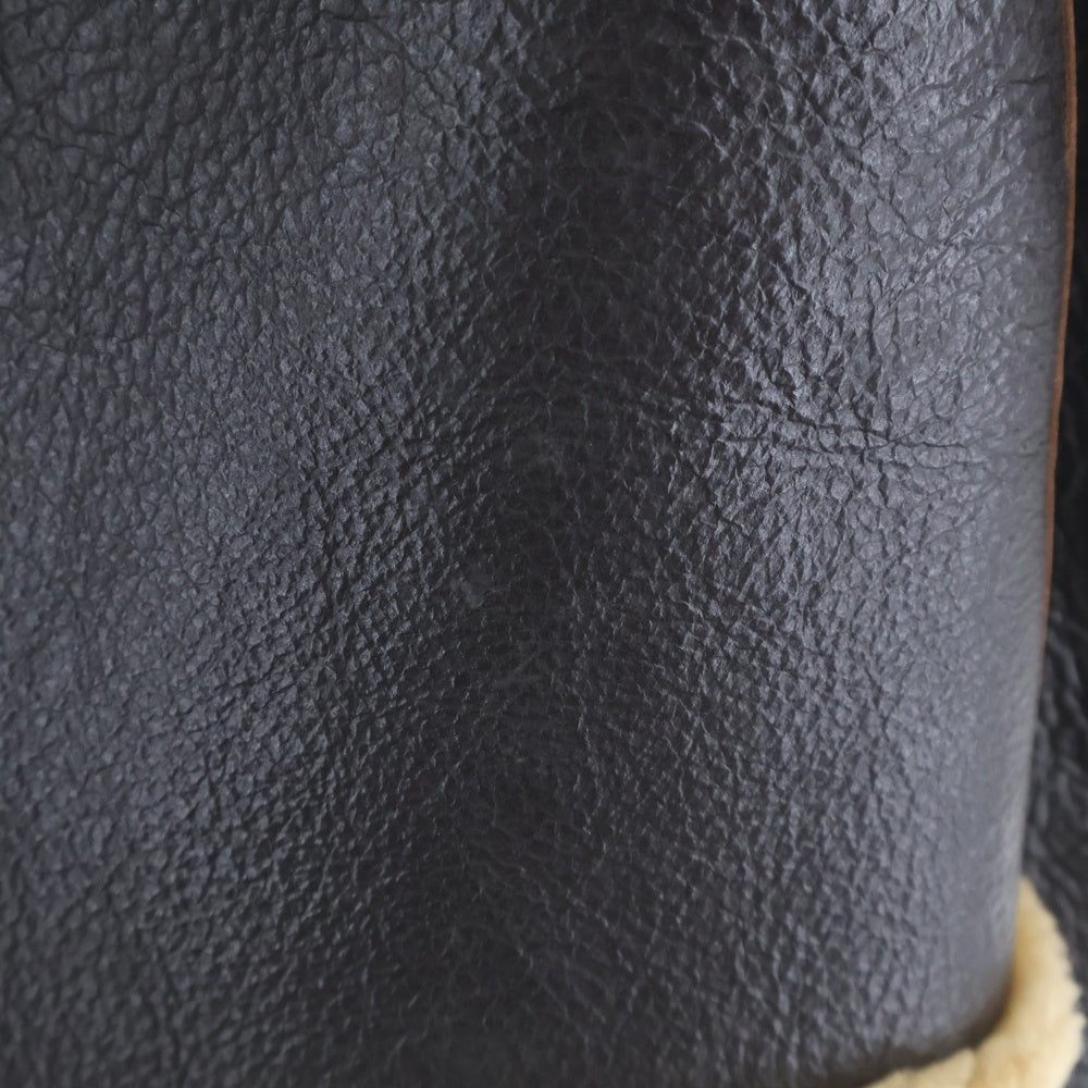 THE REAL McCOY'S(ザリアルマッコイ) D-1 ムートン レザーフライトジャケット ブラック/ブラウン