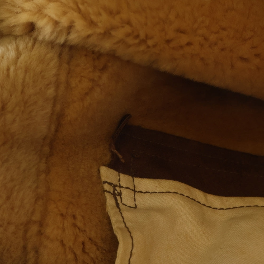 THE REAL McCOY'S(ザリアルマッコイ) D-1 ムートン レザーフライトジャケット ブラック/ブラウン