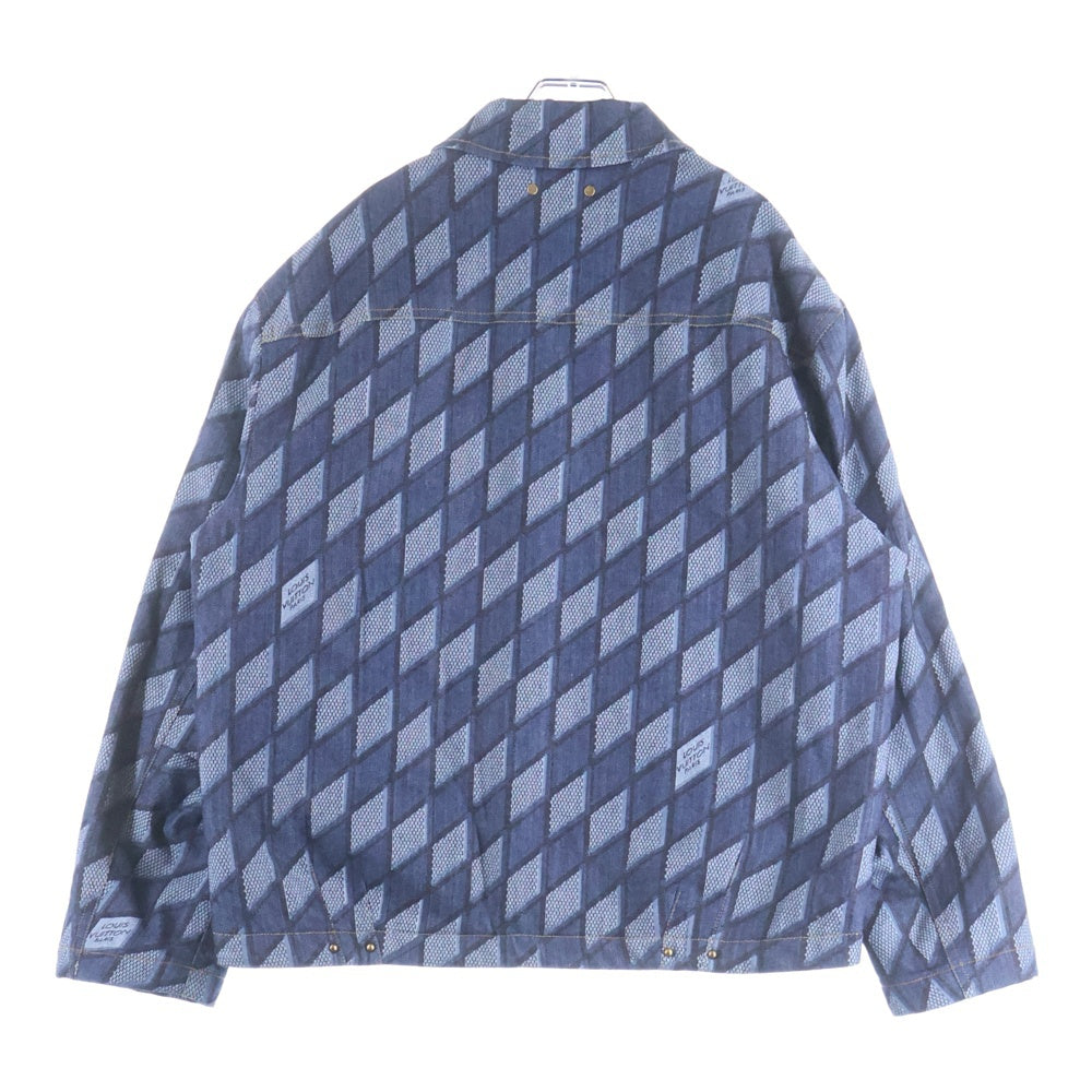 LOUIS VUITTON(ルイヴィトン) 22AW ダイヤモンド ダミエ デニムブルゾンジャケット インディゴ RM222 PQ2 HNA76W
