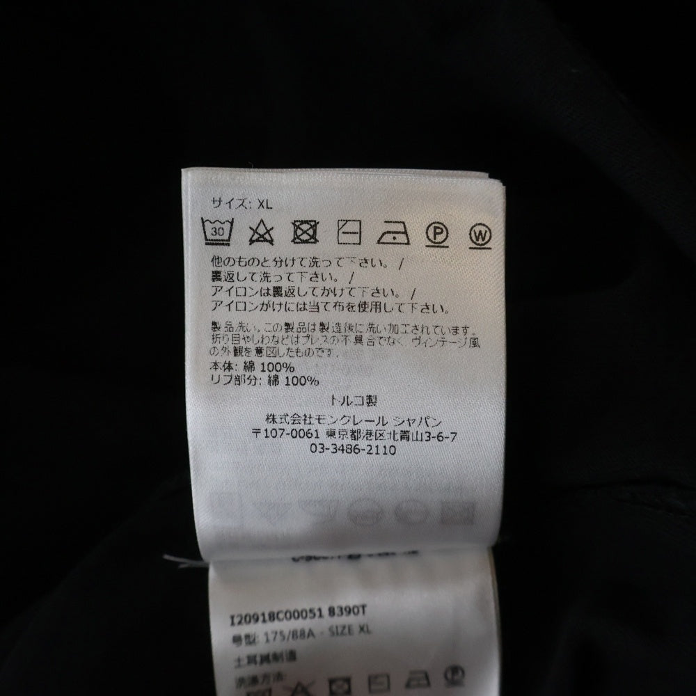 MONCLER(モンクレール) フロントロゴワッペン クルーネック半袖Tシャツカットソー ブラック I20918C00051 8390T