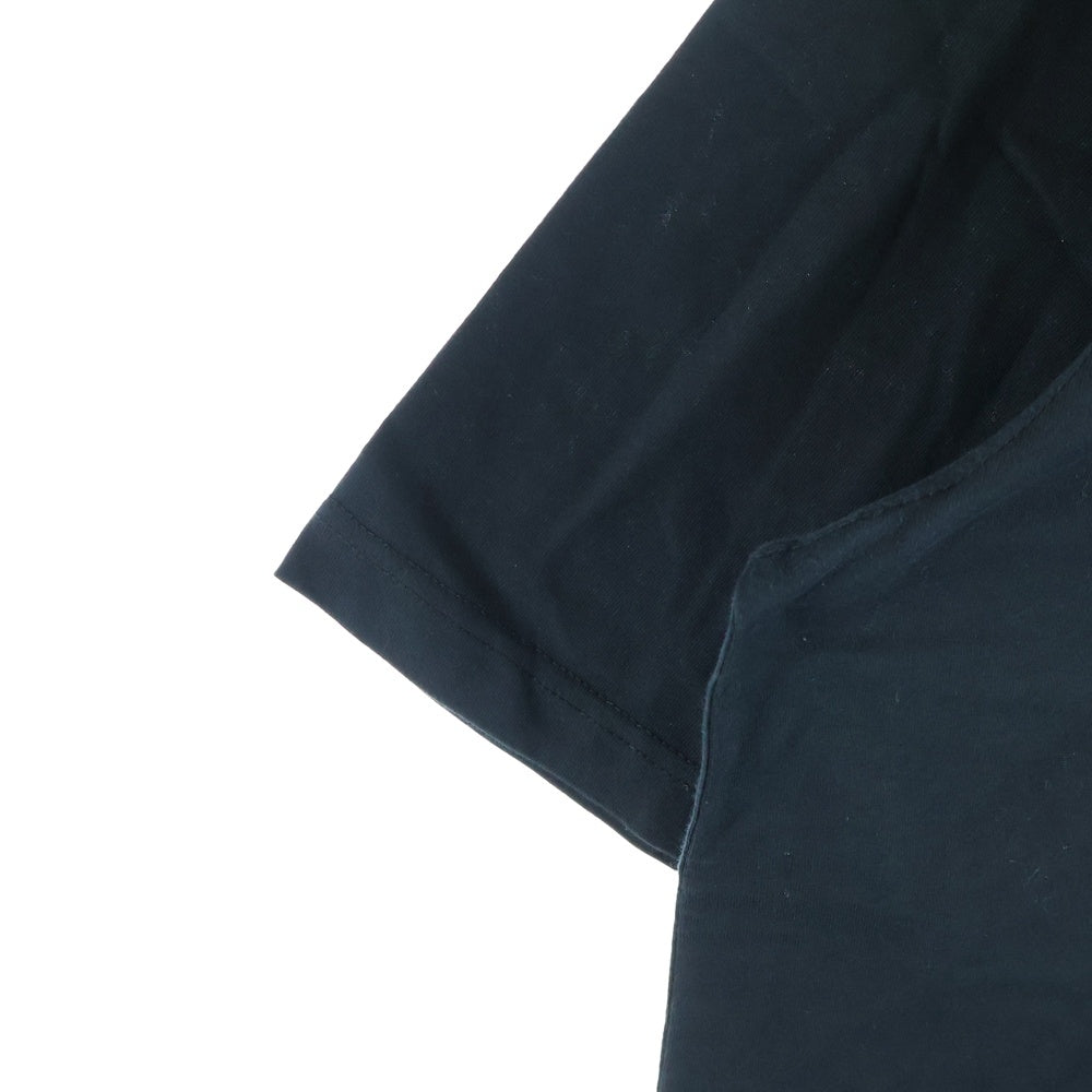 HERMES(エルメス) スーパーH レザーパッチ クルーネック半袖Tシャツカットソー ブラック