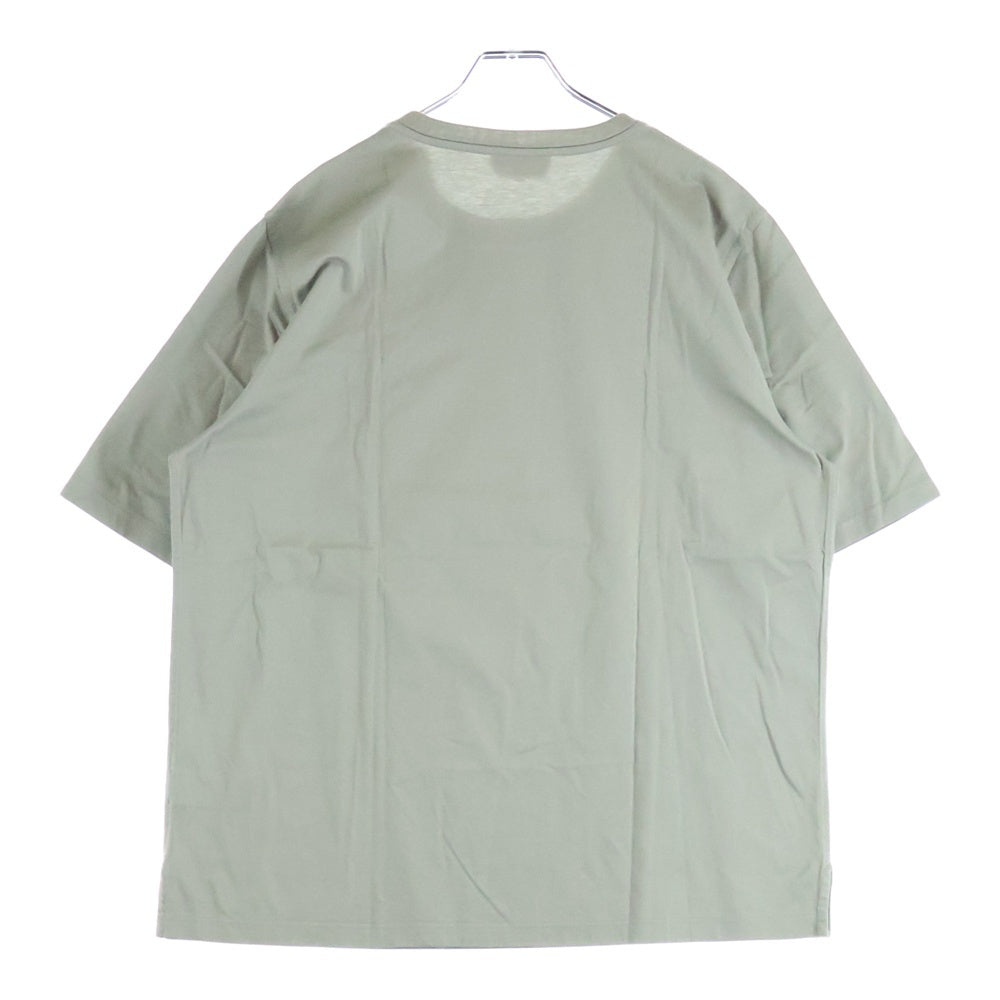 HERMES(エルメス) 24SS レザーパッチ クルーネック半袖Tシャツカットソー カーキ