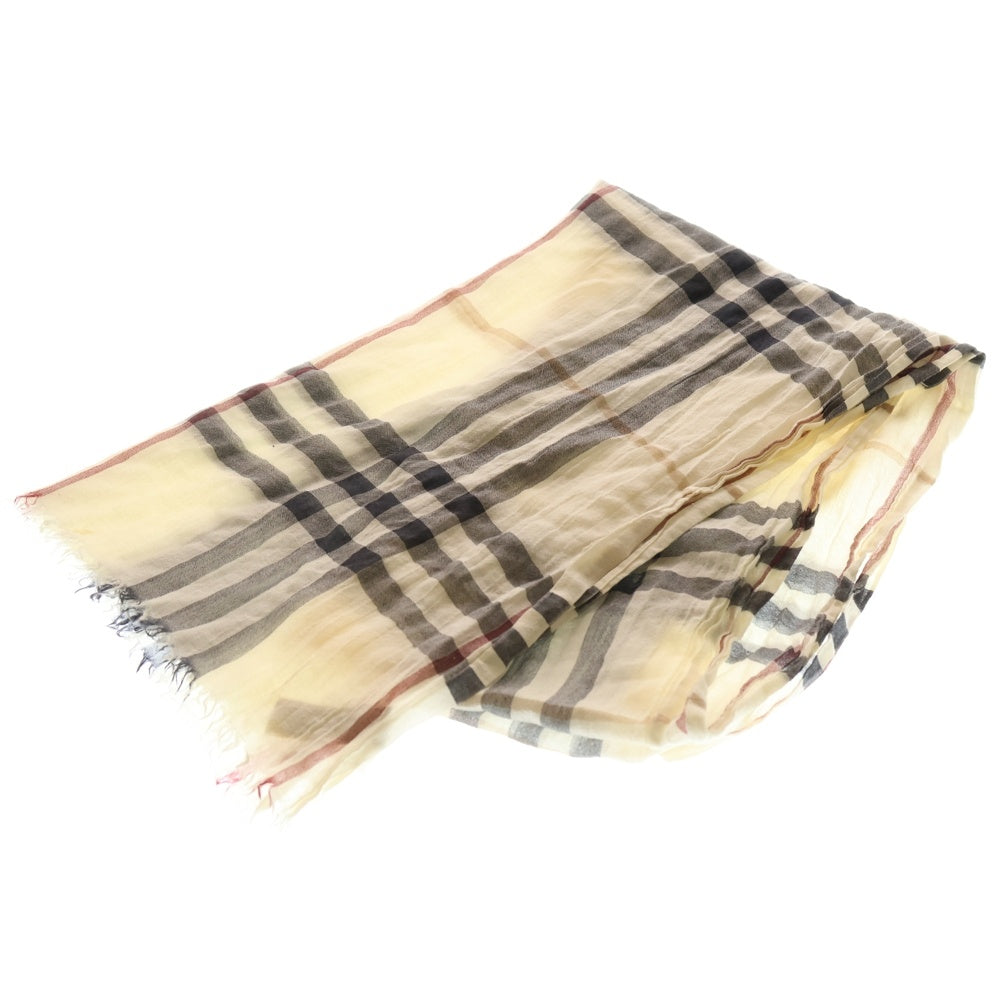 BURBERRY(バーバリー) シルク混 大判ショール ノバチェック ストール 3743233 ベージュ