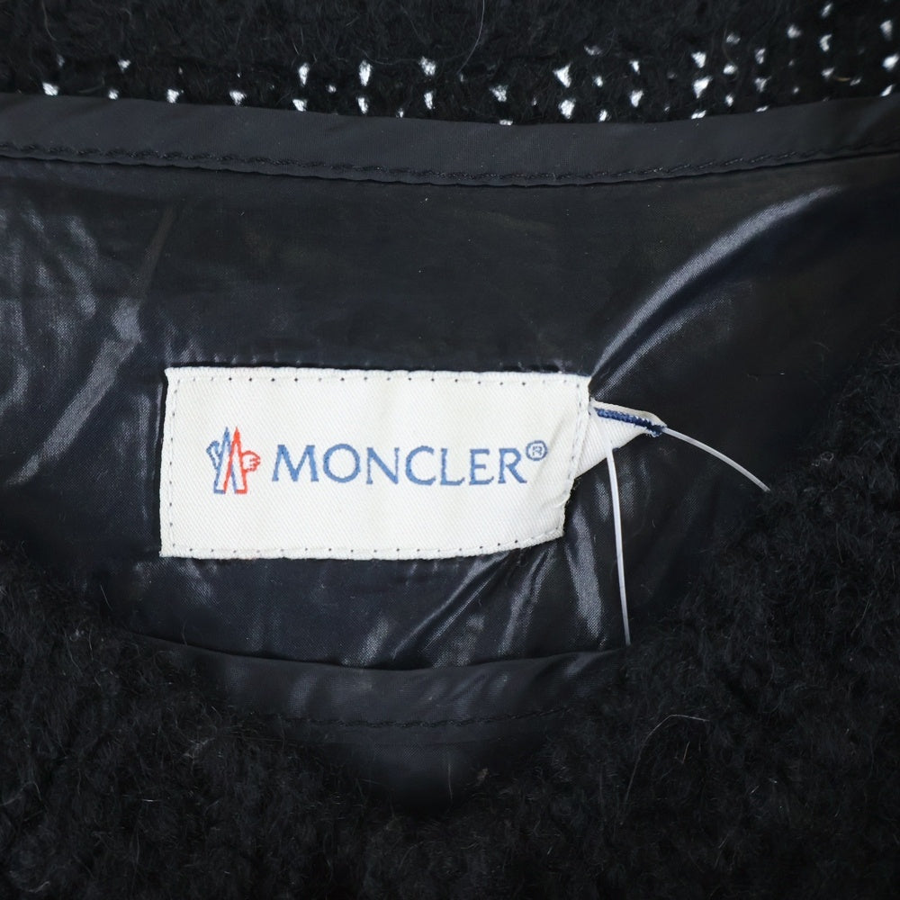 MONCLER(モンクレール) ニットベストレイヤード ノースリーブダウンワンピース ブラック レディース 320939078100