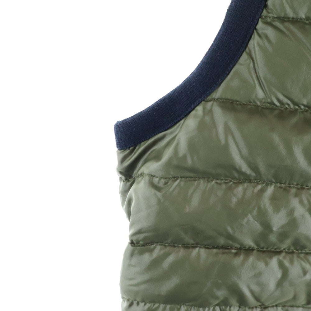 MONCLER(モンクレール) MAGLIA TRICOT GILET ニット切替ダウンジレベスト カーキ/ネイビー 310919442800 レディース