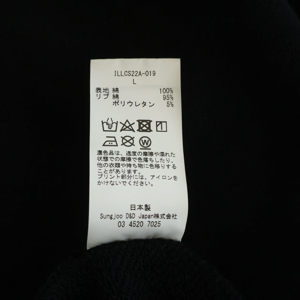 PHENOMENON(フェノメノン) METAL LOGO CREWNECK メタルアームロゴ クルーネックスウェットシャツ 1LLCS22A-019 ブラック