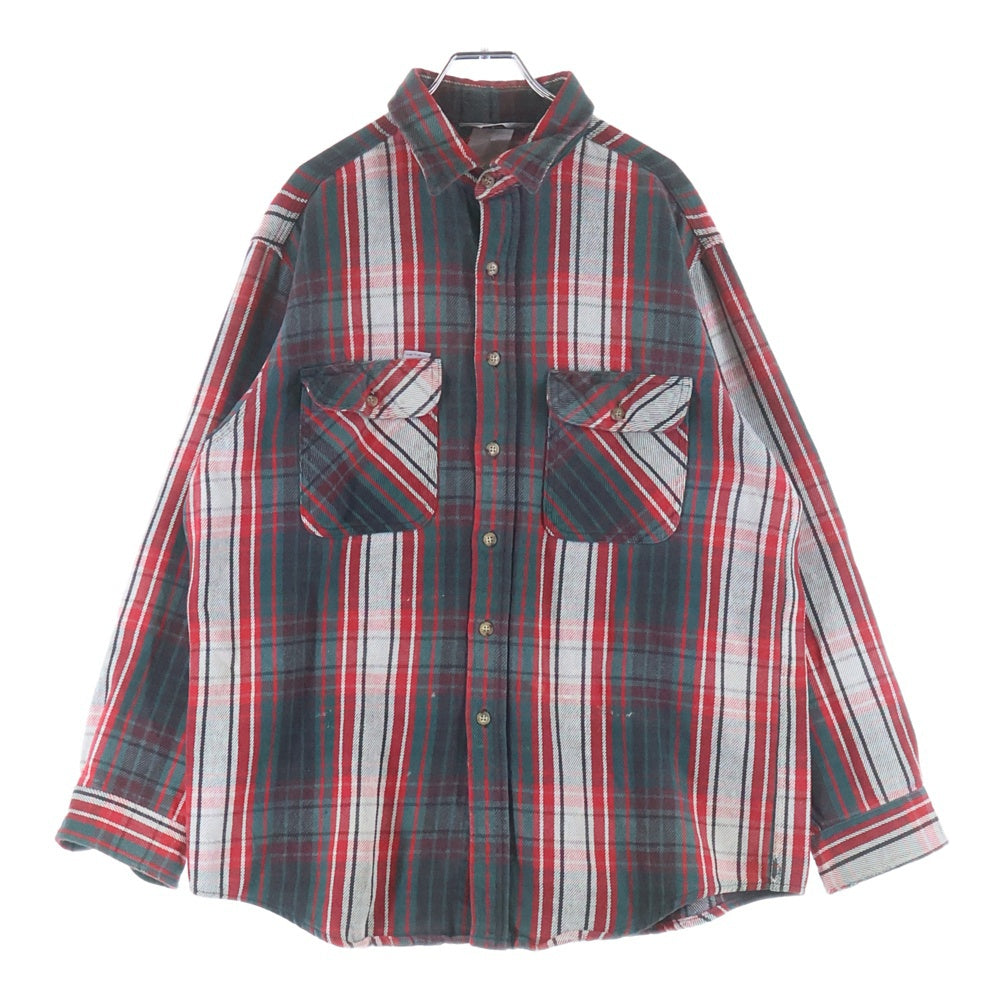 CARHARTT(カーハート) 90s ヘビーネル ネルシャツ 長袖シャツ グリーン/レッド チェック