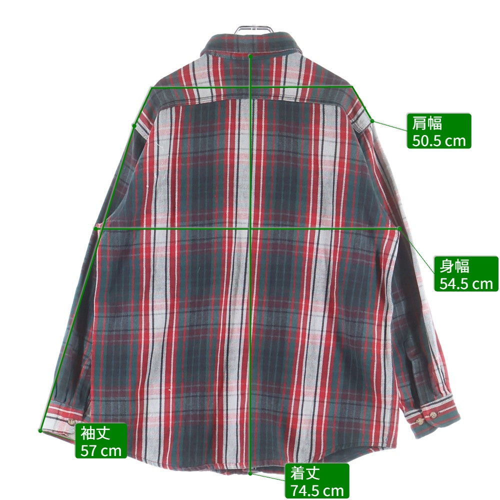 CARHARTT(カーハート) 90s ヘビーネル ネルシャツ 長袖シャツ グリーン/レッド チェック
