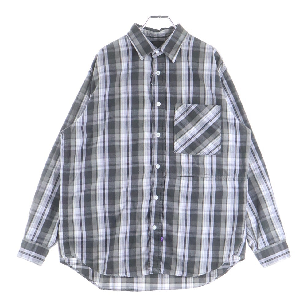 THE NORTH FACE PURPLE LABEL(ノースフェイスパープルレーベル) 25SS Flannel Field Work Shirt フランネルシャツ ブラック/チェック