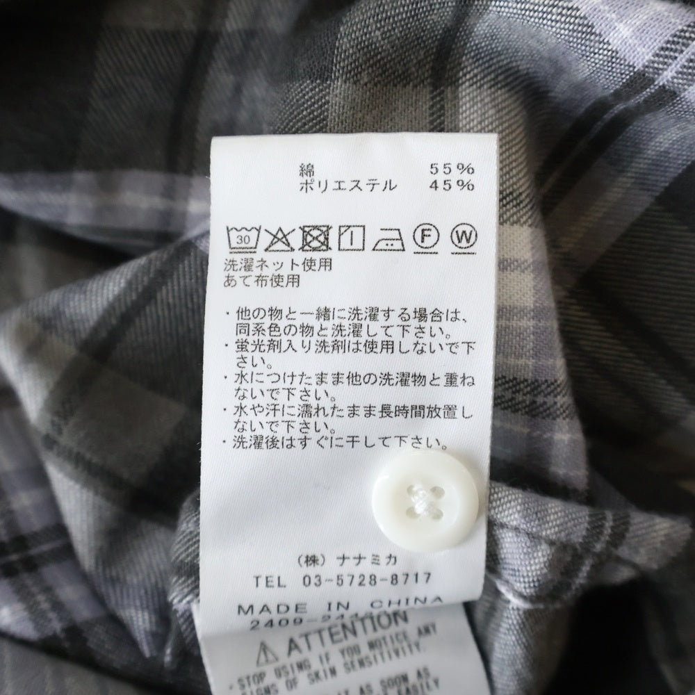 THE NORTH FACE PURPLE LABEL(ノースフェイスパープルレーベル) 25SS Flannel Field Work Shirt フランネルシャツ ブラック/チェック