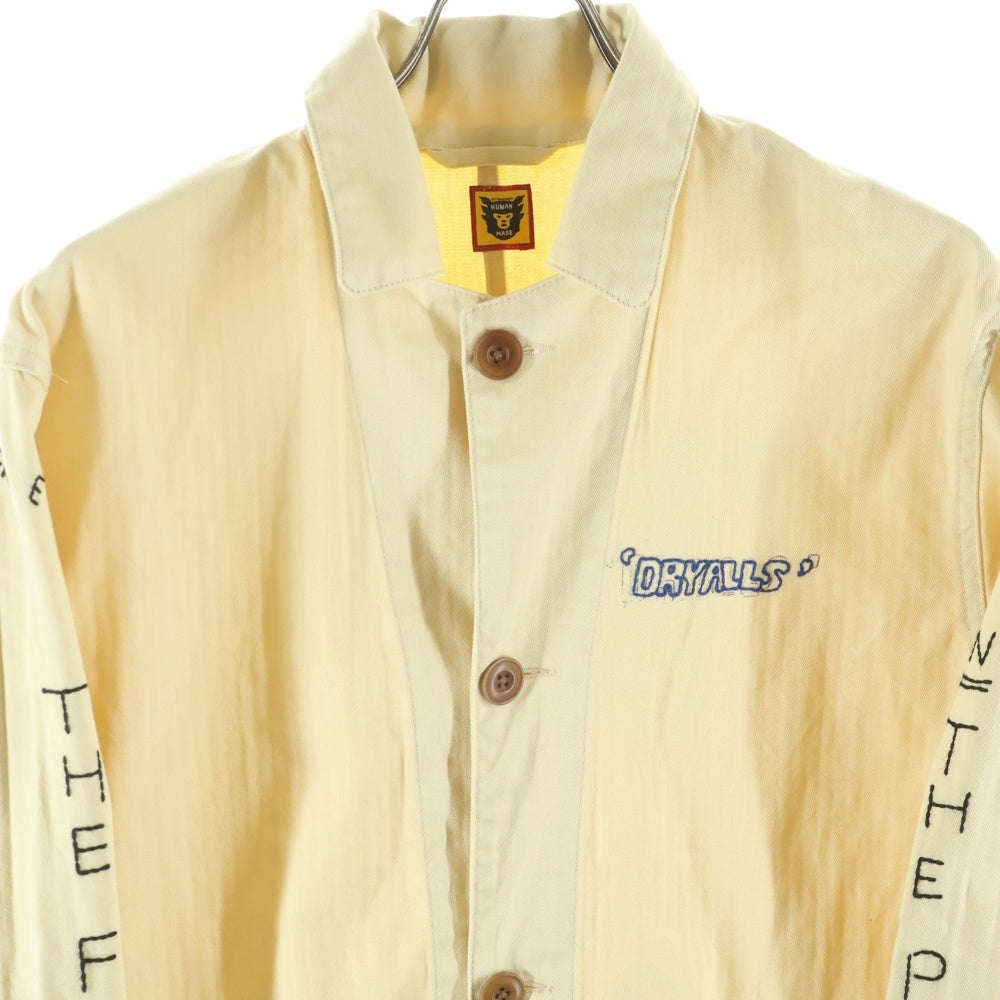 HUMAN MADE(ヒューマンメイド) 24AW SHOP COAT HBT ステッチワーク ヘリンボーン ロングコート ベージュ