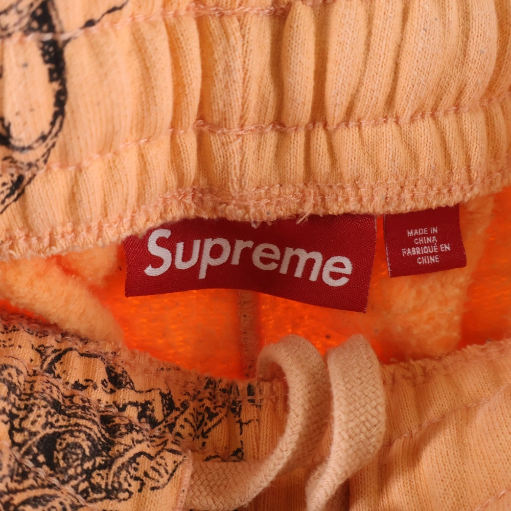SUPREME(シュプリーム) 24AW Love Cash Sweatpant ハート総柄 スウェットパンツ オレンジ