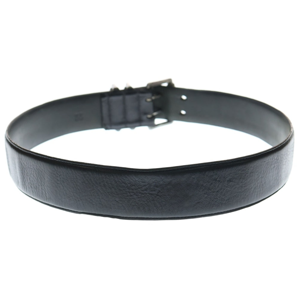 CHROME HEARTS(クロムハーツ) ROLLER2 ダブルピンスクロール レザーベルト ブラック