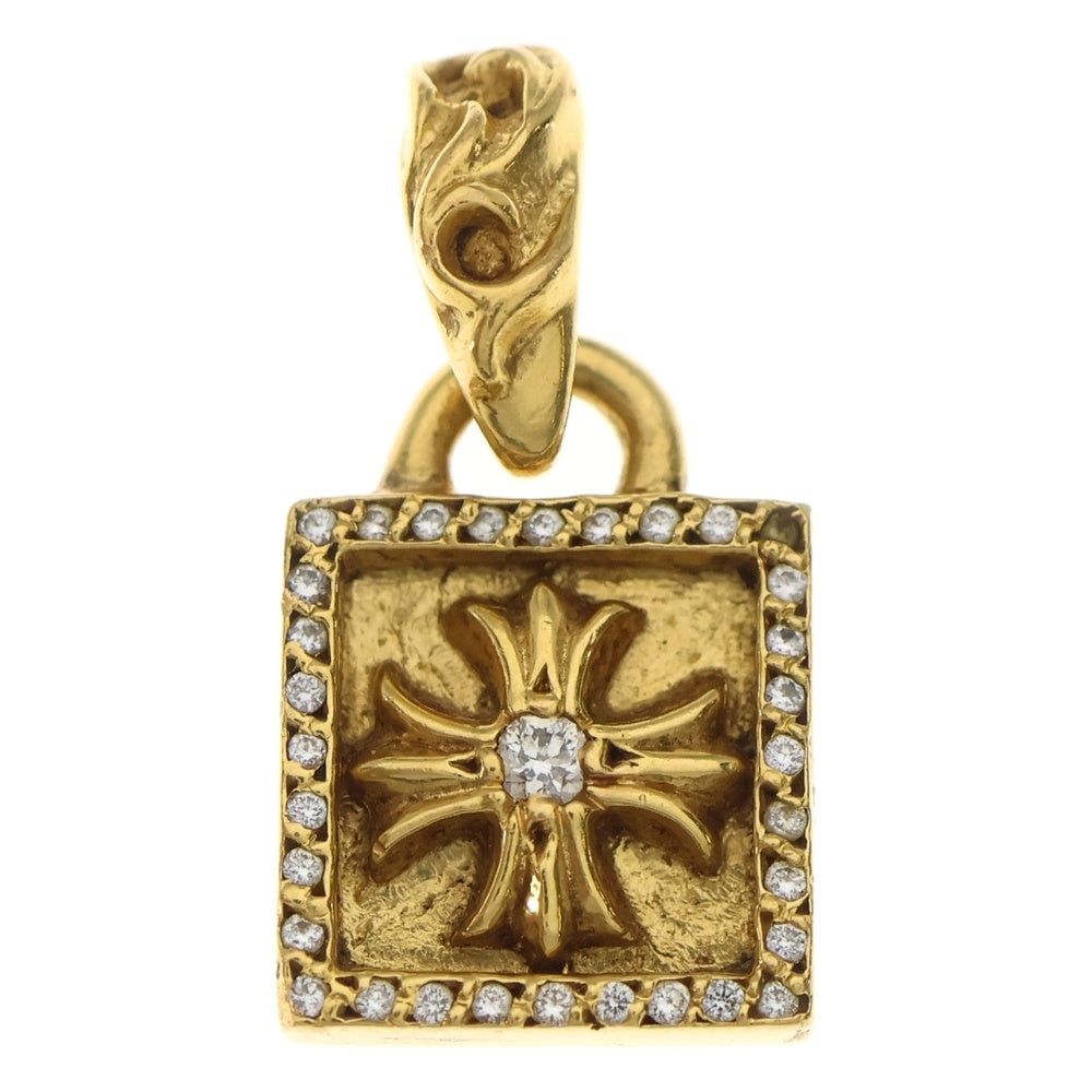 CHROME HEARTS(クロムハーツ) 22K FRAMED CH PLUS P/DIA フレームドCHプラス PAVEダイヤ ペンダントトップ ゴールド BCA048