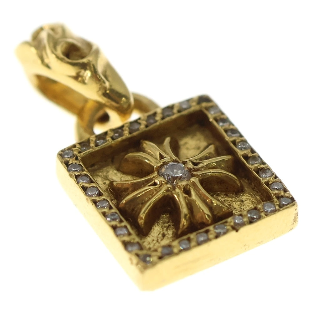 CHROME HEARTS(クロムハーツ) 22K FRAMED CH PLUS P/DIA フレームドCHプラス PAVEダイヤ ペンダントトップ ゴールド BCA048