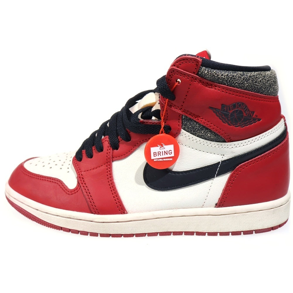 NIKE(ナイキ) AIR JORDAN 1 HIGH OG DZ5485-612 エアジョーダン1 ハイ OG ロスト&ファウンド シカゴ ハイカットスニーカー シューズ ホワイト/レッド US8.5/26.5cm