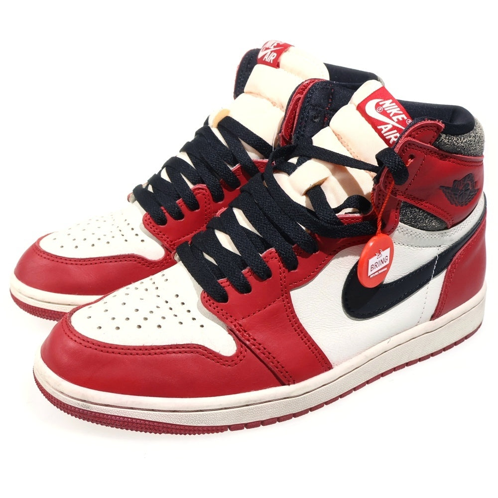 NIKE(ナイキ) AIR JORDAN 1 HIGH OG DZ5485-612 エアジョーダン1 ハイ OG ロスト&ファウンド シカゴ ハイカットスニーカー シューズ ホワイト/レッド US8.5/26.5cm