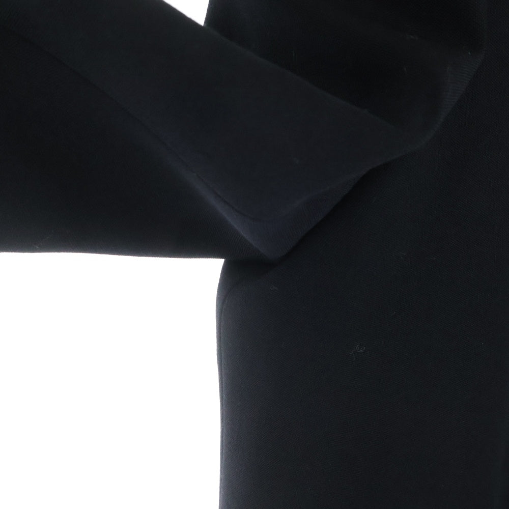 ENFOLD(エンフォルド) 18SS ウールスキン スプリング ボタンレス チェスターコート ブラック レディース
