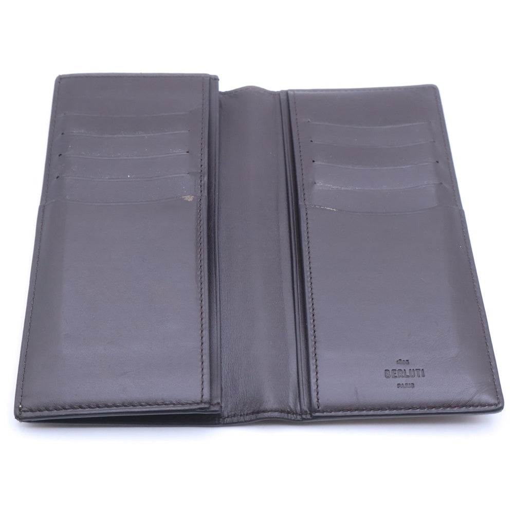 Berluti(ベルルッティ) カリグラフィ エスパス エン スクリット ロングウォレット 2つ折り財布 ベージュ レディース