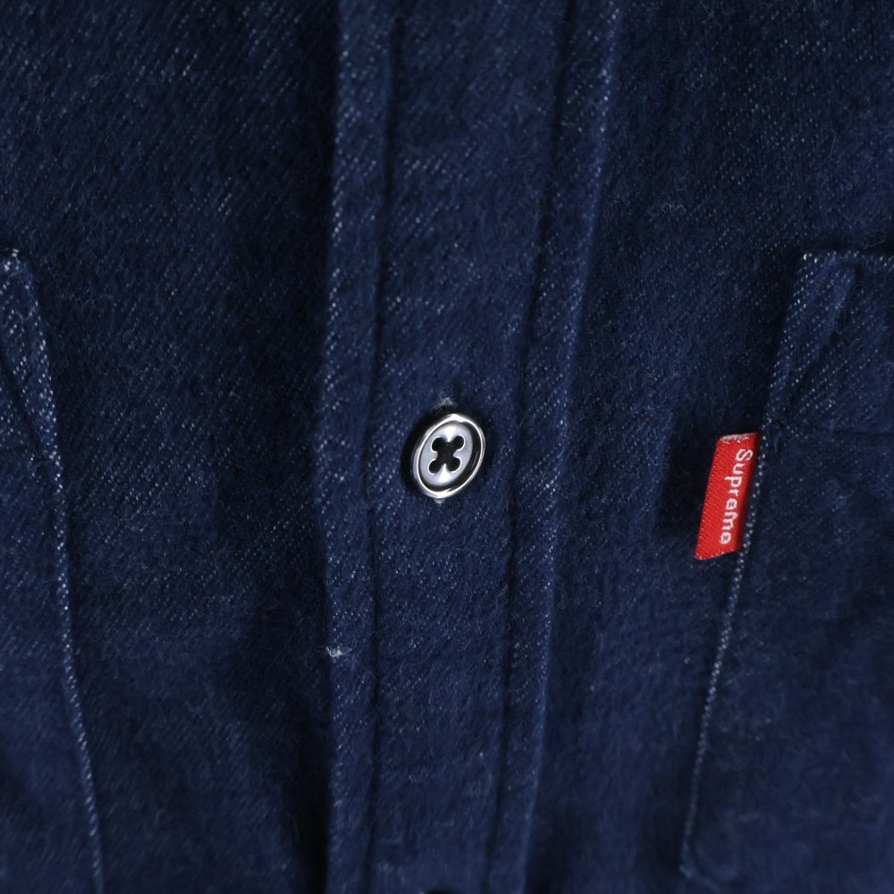SUPREME(シュプリーム) Chamois Flannel Shirt シャモア 長袖シャツ ブルー