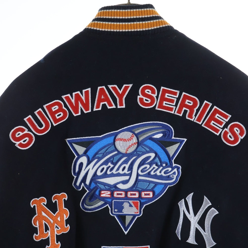 AVIREX(アヴィレックス) ×MLB STADIUM JACKET SUBWAY SERIES スタジアム ジャケット サブウェイシリーズ スタジャン ブラック 783-3252050