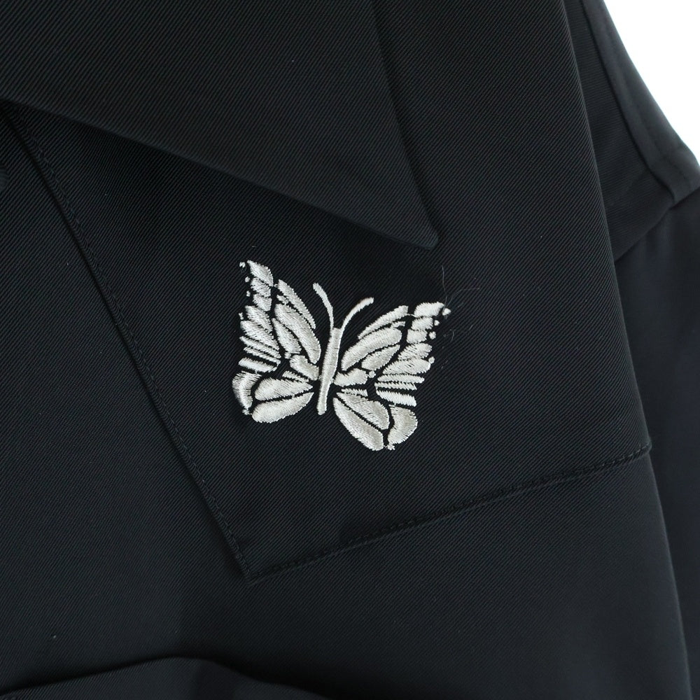 Needles(ニードルス) 25SS パピヨン刺繍 カウボーイ半袖シャツ ブラック QV1602