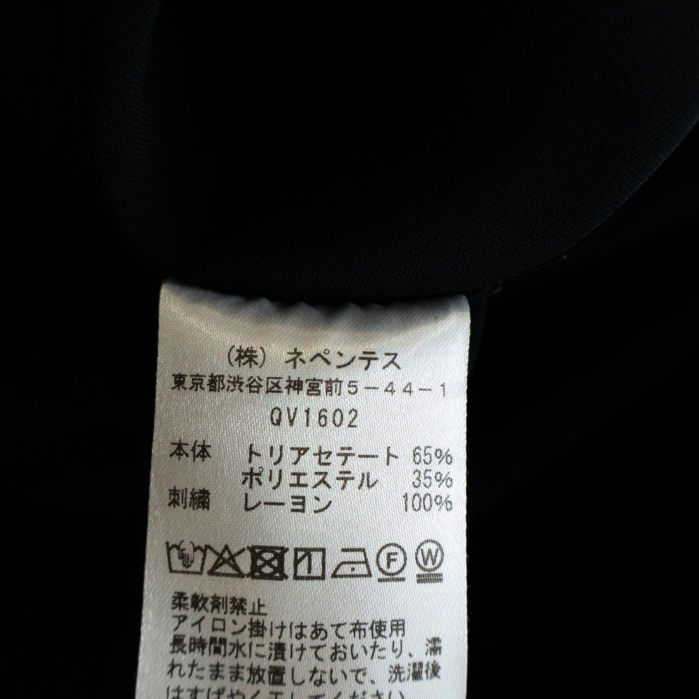 Needles(ニードルス) 25SS パピヨン刺繍 カウボーイ半袖シャツ ブラック QV1602