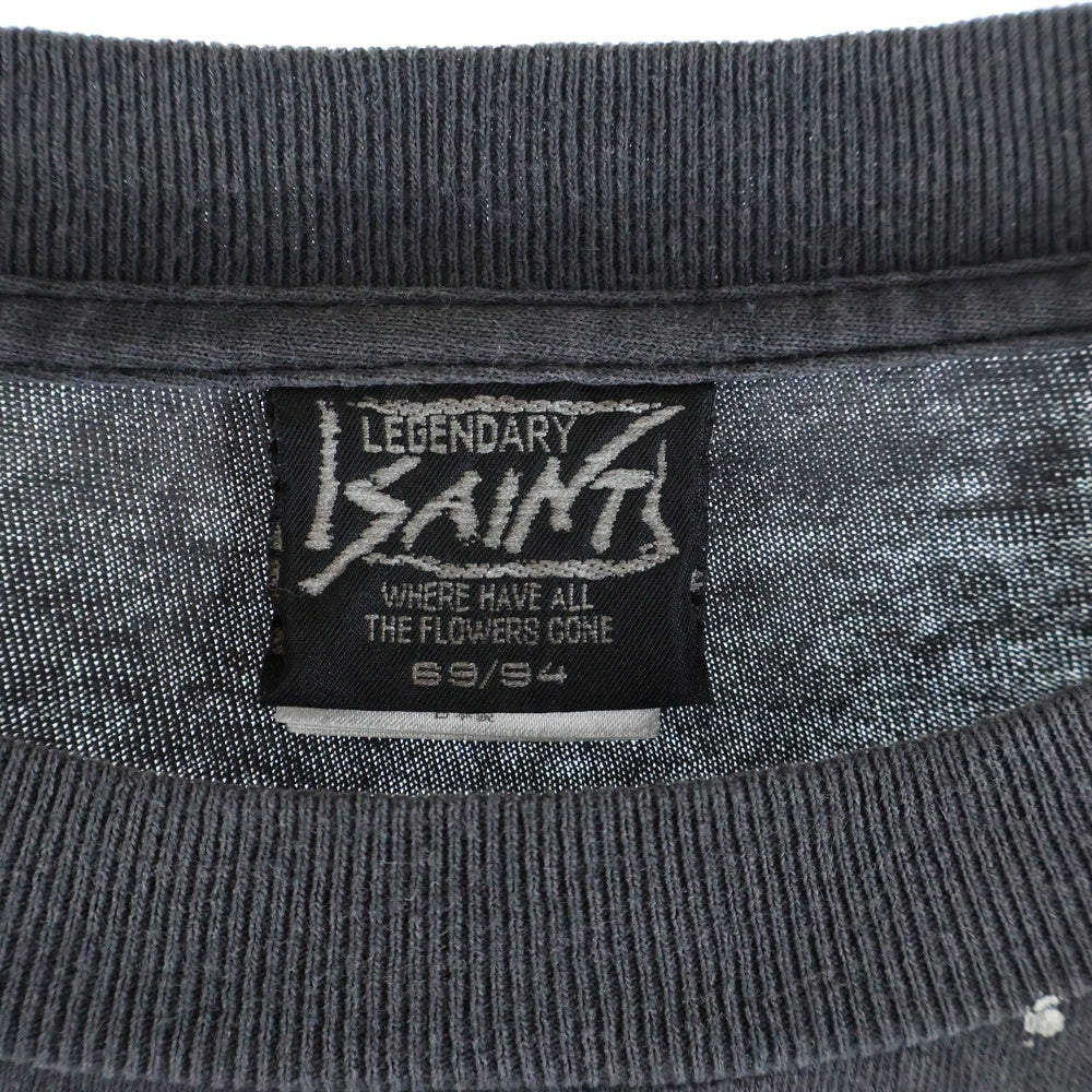 SAINT MICHAEL(セントマイケル) ×BAPE_SS TEE フロントプリント クルーネック半袖Tシャツ SM-HR1-0000-C37 ブラック