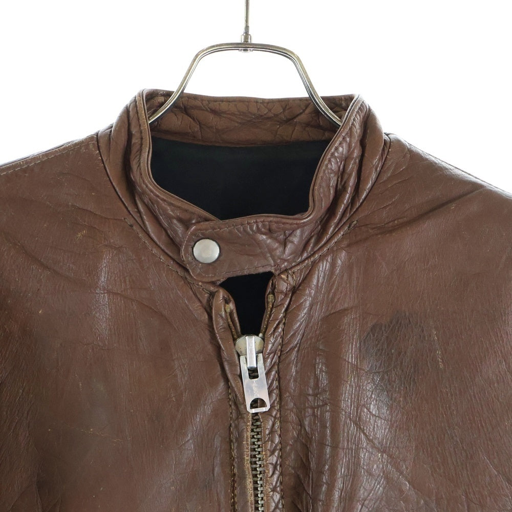 VINTAGE(ヴィンテージ) 60s-70s 涙ジップ TALON SWIFT ZIP シングルライダース ブラウン