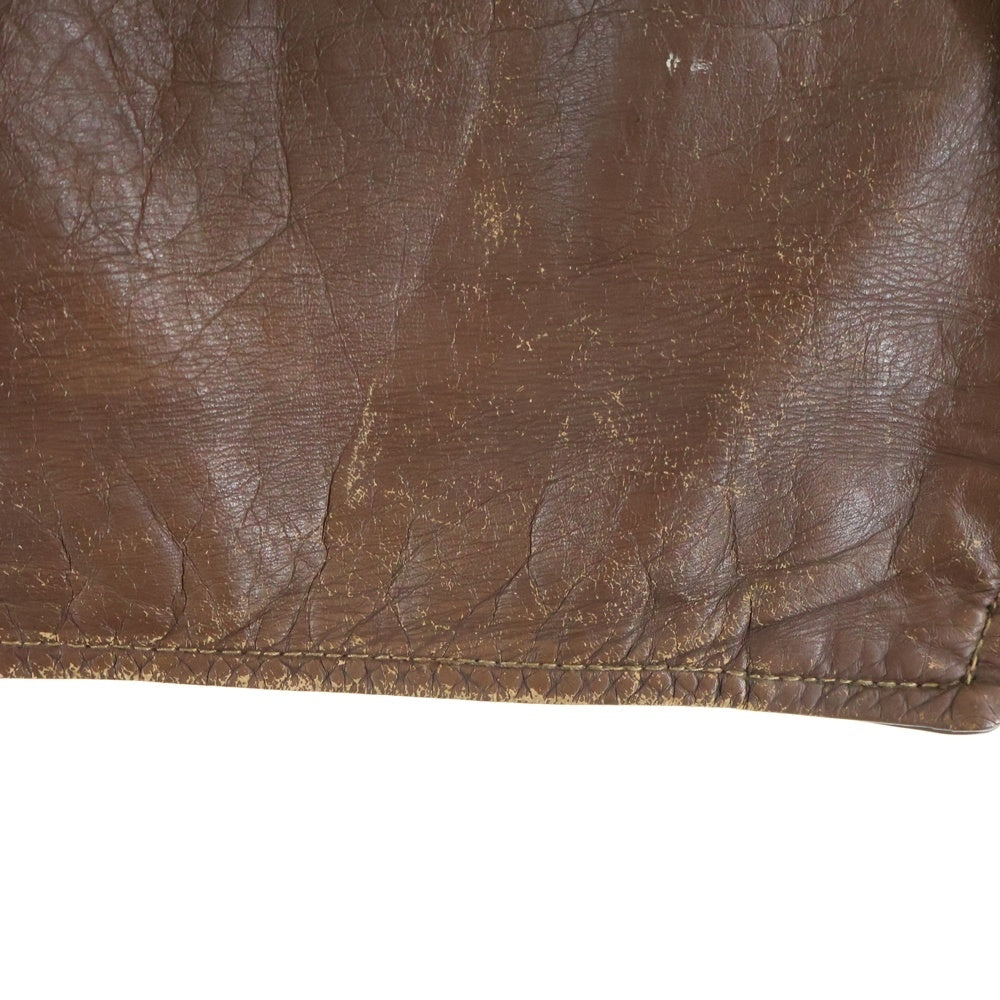 VINTAGE(ヴィンテージ) 60s-70s 涙ジップ TALON SWIFT ZIP シングルライダース ブラウン
