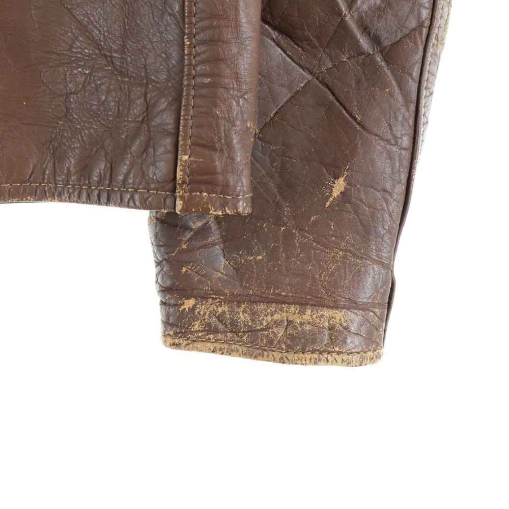 VINTAGE(ヴィンテージ) 60s-70s 涙ジップ TALON SWIFT ZIP シングルライダース ブラウン