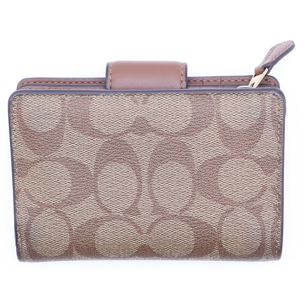 COACH(コーチ) PVC シグネチャー 二つ折り財布 ベージュ
