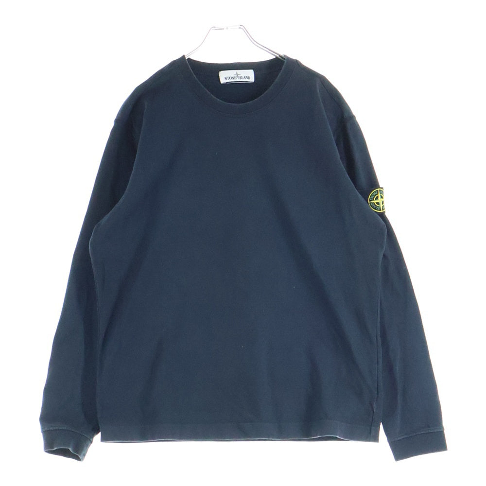 STONE ISLAND(ストーンアイランド) ロゴパッチ ロンT ロングスリーブカットソー ブラック