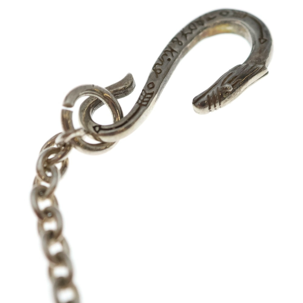 TADY & KING(タディアンドキング) ネイティブフック&レギュラーホイール金縄ターコイズ付きチェーン 細丸 チェーンネックレス 60cm シルバー925