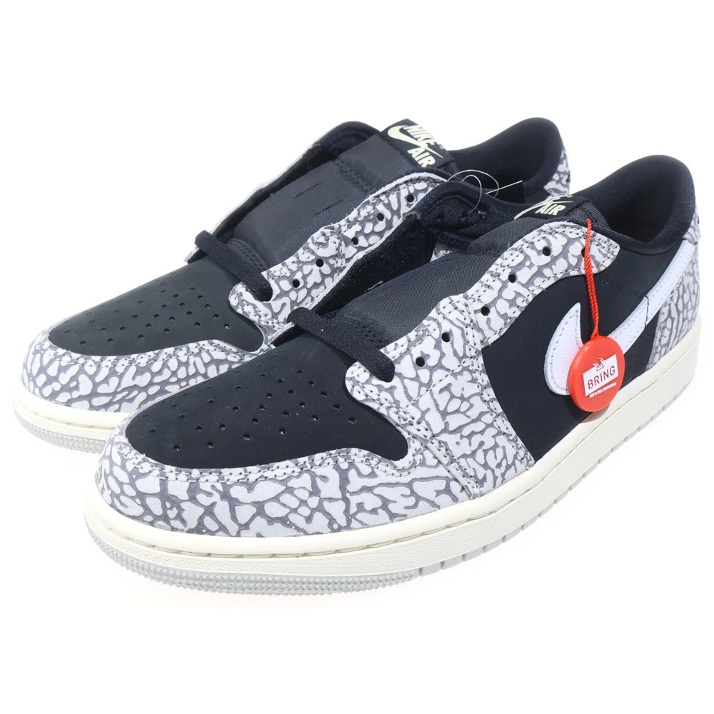 NIKE(ナイキ) Air Jordan 1 Retro Low OG Black Cement エアジョーダン1 ブラックセメント US9.5/27.5cm ローカットスニーカー ブラック