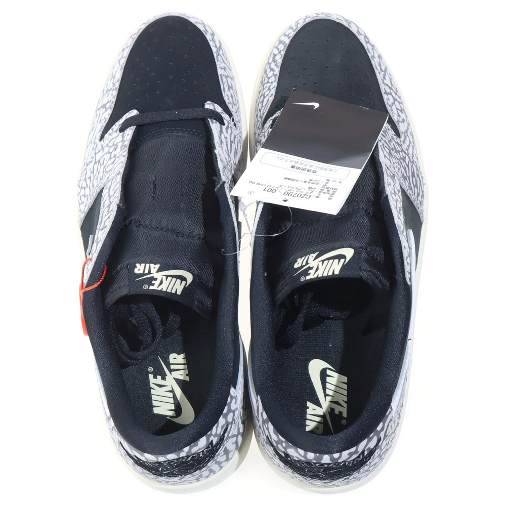 NIKE(ナイキ) Air Jordan 1 Retro Low OG Black Cement エアジョーダン1 ブラックセメント US9.5/27.5cm ローカットスニーカー ブラック