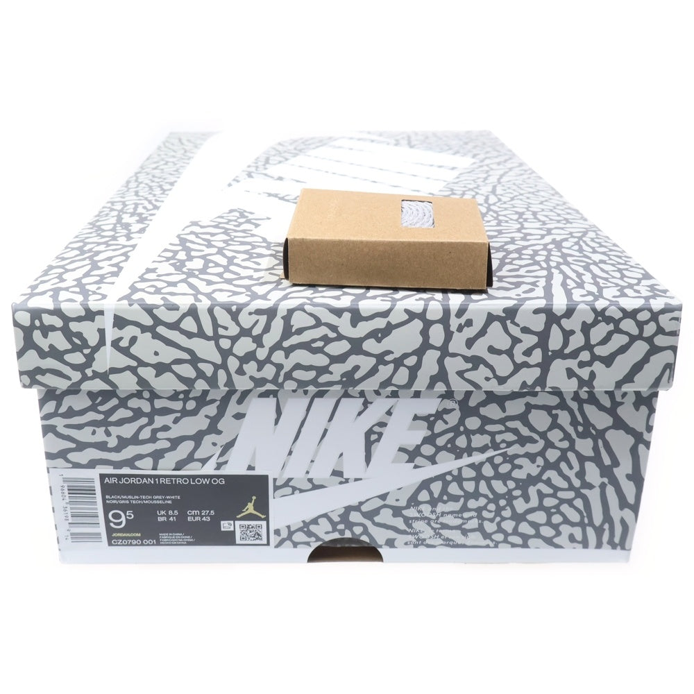 NIKE(ナイキ) Air Jordan 1 Retro Low OG Black Cement エアジョーダン1 ブラックセメント US9.5/27.5cm ローカットスニーカー ブラック