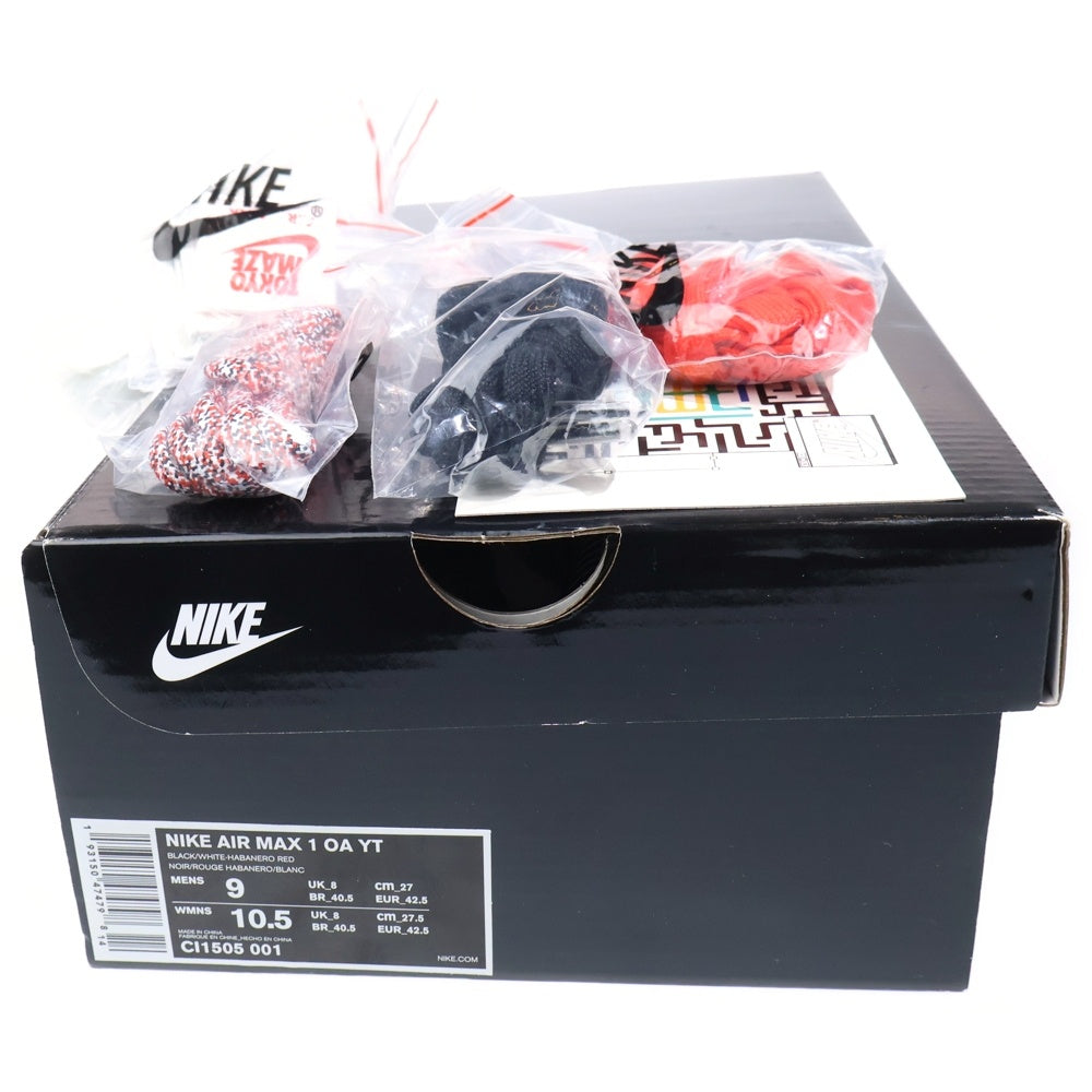 NIKE(ナイキ) Air Max 1 OA YT Tokyo Maze エアマックス1 US9/27cm ローカットスニーカー ブラック