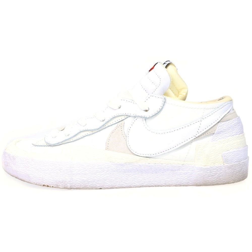 NIKE(ナイキ) ×BLAZER LOW WHITE PATENT LEATHER DM6443-100 サカイ ブレイザー パテント レザーローカットスニーカー ホワイト US10/28cm