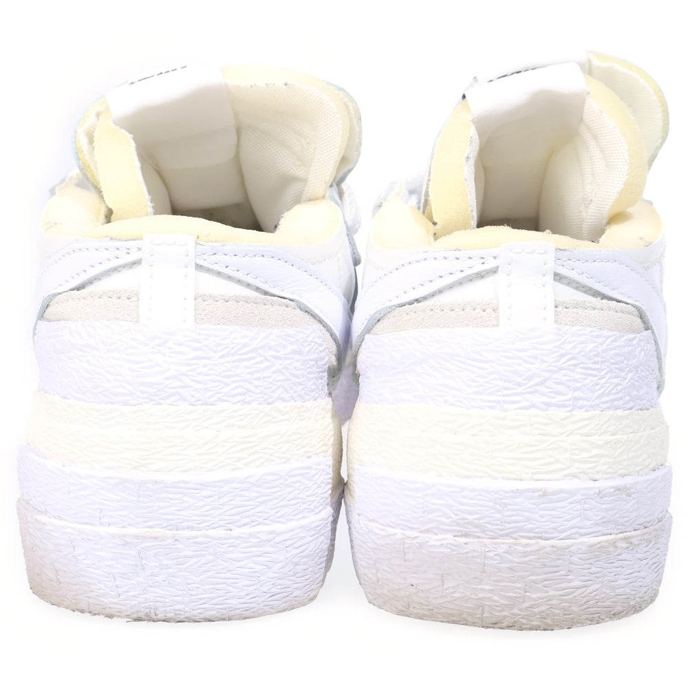 NIKE(ナイキ) ×BLAZER LOW WHITE PATENT LEATHER DM6443-100 サカイ ブレイザー パテント レザーローカットスニーカー ホワイト US10/28cm