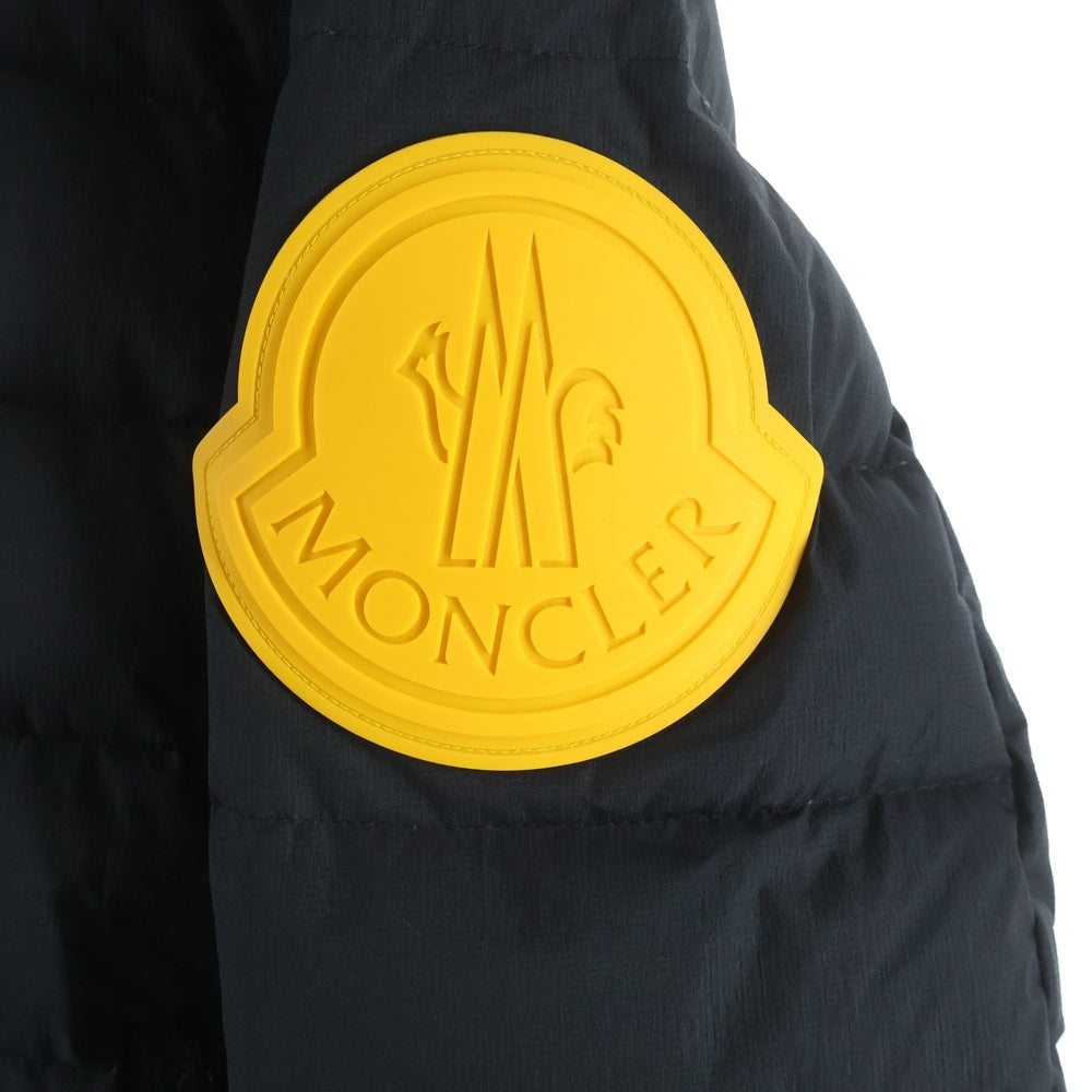 MONCLER(モンクレール) ×OFF-WHITE DINARD ×オフホワイト アームワッペン ジップアップ フーディダウンジャケット ブラック